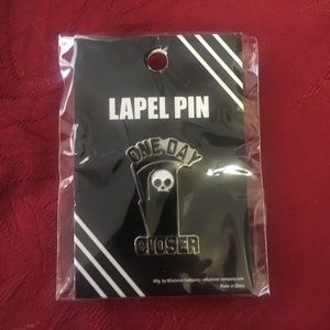 One day closer death enamel pin